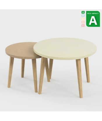 Tables basses gigognes Confluence en bois durable et textile stratifié Comparez plus de prix