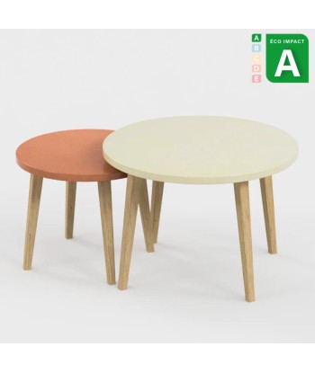 Tables basses gigognes Confluence en bois durable et textile stratifié Comparez plus de prix