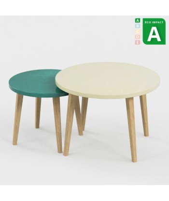 Tables basses gigognes Confluence en bois durable et textile stratifié Comparez plus de prix