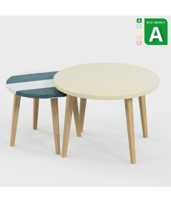 Tables basses gigognes Confluence en bois durable et textile stratifié Comparez plus de prix