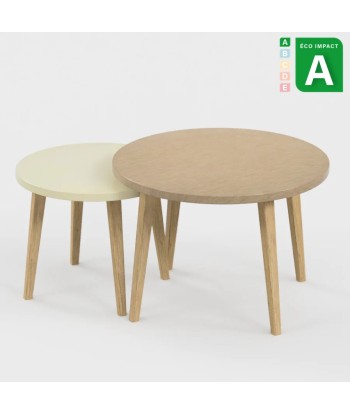 Tables basses gigognes Confluence en bois durable et textile stratifié Comparez plus de prix