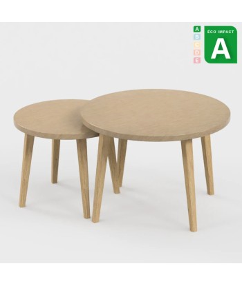 Tables basses gigognes Confluence en bois durable et textile stratifié Comparez plus de prix