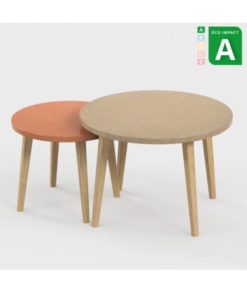 Tables basses gigognes Confluence en bois durable et textile stratifié Comparez plus de prix