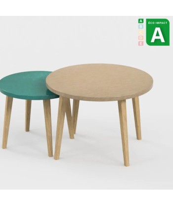 Tables basses gigognes Confluence en bois durable et textile stratifié Comparez plus de prix