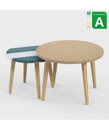 Tables basses gigognes Confluence en bois durable et textile stratifié Comparez plus de prix