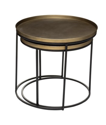 Lot de 2 tables café Basile Doré Toutes les collections ici