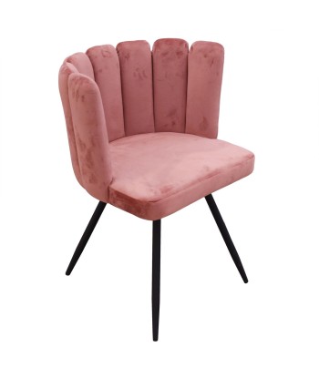 Chaise Ariel En Velours Rose JUSQU'A -70%! 