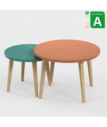 Tables basses gigognes Confluence en bois durable et textile stratifié Comparez plus de prix