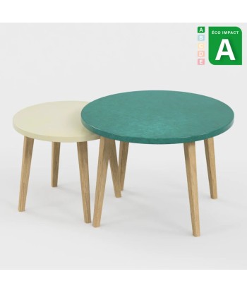 Tables basses gigognes Confluence en bois durable et textile stratifié Comparez plus de prix