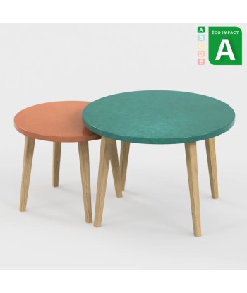 Tables basses gigognes Confluence en bois durable et textile stratifié Comparez plus de prix