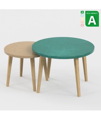 Tables basses gigognes Confluence en bois durable et textile stratifié Comparez plus de prix