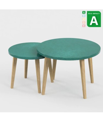 Tables basses gigognes Confluence en bois durable et textile stratifié Comparez plus de prix