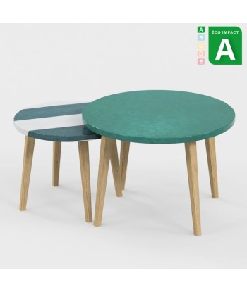 Tables basses gigognes Confluence en bois durable et textile stratifié Comparez plus de prix