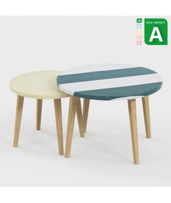 Tables basses gigognes Confluence en bois durable et textile stratifié Comparez plus de prix