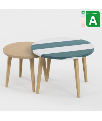 Tables basses gigognes Confluence en bois durable et textile stratifié Comparez plus de prix