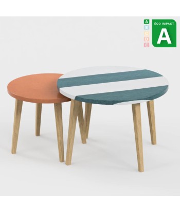 Tables basses gigognes Confluence en bois durable et textile stratifié Comparez plus de prix