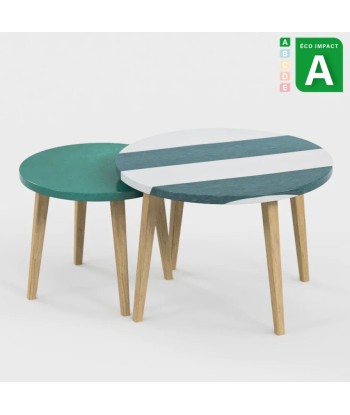 Tables basses gigognes Confluence en bois durable et textile stratifié Comparez plus de prix