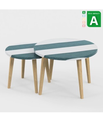 Tables basses gigognes Confluence en bois durable et textile stratifié Comparez plus de prix