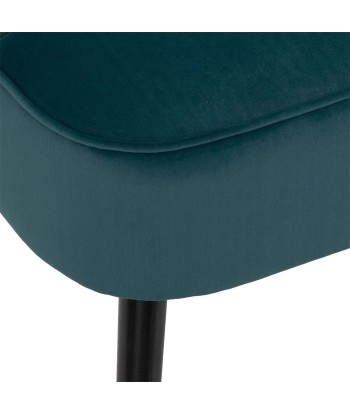 Fauteuil En Velours Naova Bleu Canard livraison gratuite