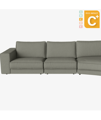 Canapé Noora 3 modules XL  bout arrondi , Long. 430 x 166cm JUSQU'A -70%! 