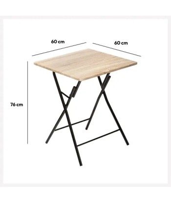 Lot De 3 Tables Pliantes 2 Places 60x60 Beige Dans la société mordern