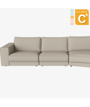 Canapé Noora 3 modules XL  bout arrondi , Long. 430 x 166cm JUSQU'A -70%! 