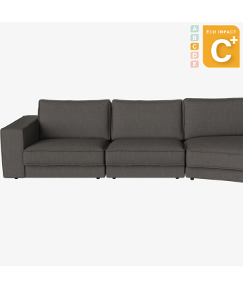 Canapé Noora 3 modules XL  bout arrondi , Long. 430 x 166cm JUSQU'A -70%! 