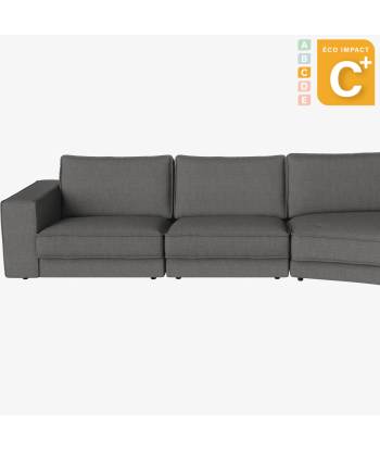 Canapé Noora 3 modules XL  bout arrondi , Long. 430 x 166cm JUSQU'A -70%! 