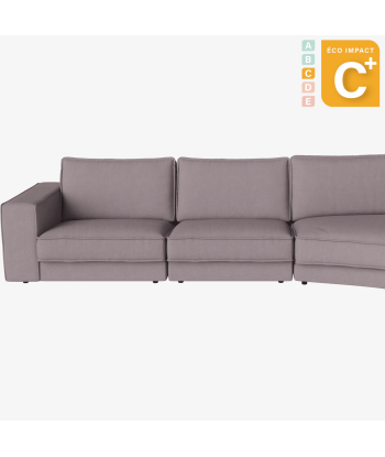 Canapé Noora 3 modules XL  bout arrondi , Long. 430 x 166cm JUSQU'A -70%! 