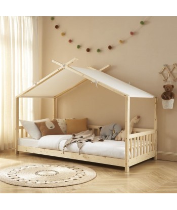 Lit tente enfant 90x190 Tiny avec barrière et sommier inclus 2 - 3 jours ouvrés.