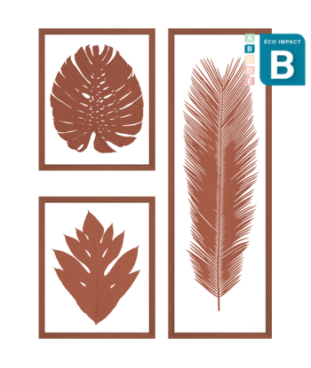 Cadre composition d'herbiers - Numéro 3, Long. 95x120cm Par le système avancé 