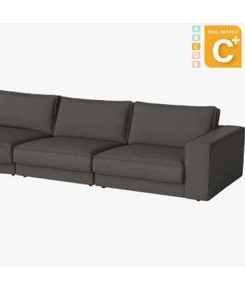 Canapé Noora 3 modules XL  bout arrondi , Long. 430 x 166cm JUSQU'A -70%! 