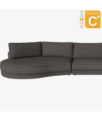 Canapé Noora 3 modules XL  bout arrondi , Long. 430 x 166cm JUSQU'A -70%! 