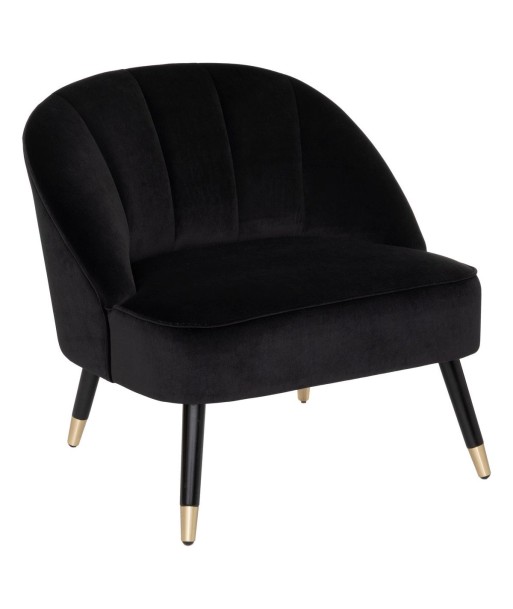 Fauteuil En Velours Naova Noir solde