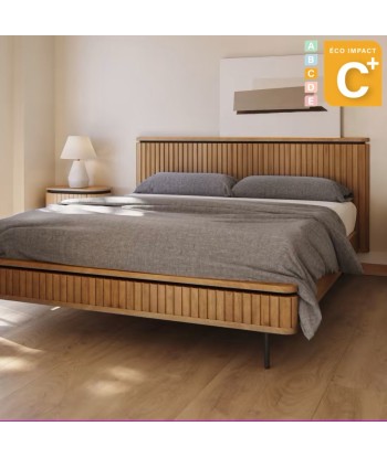 Lit Licia en bois massif de manguier pour matelas de 160 x 200 cm En savoir plus