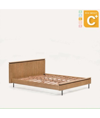 Lit Licia en bois massif de manguier pour matelas de 160 x 200 cm En savoir plus