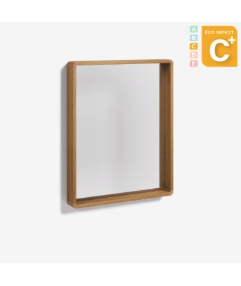 Miroir Kuveni en bois massif de teck, Dim. 80 x 65 cm en ligne