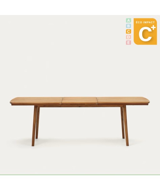 Table de jardin extensible Thianna en bois massif, Dim. 180x90cm plus qu'un jeu 