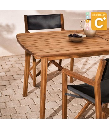 Table de jardin extensible Thianna en bois massif, Dim. 180x90cm plus qu'un jeu 