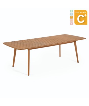 Table de jardin extensible Hanzel en bois d'eucalyptus, 183 x 100cm Dans la société mordern