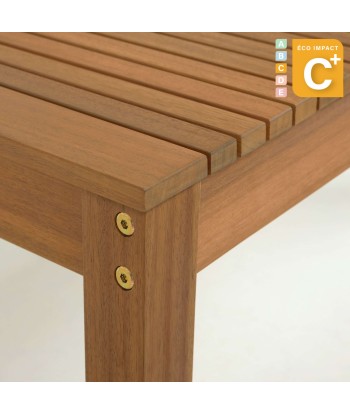 Table de jardin extensible Hanzel en bois d'eucalyptus, 183 x 100cm Dans la société mordern