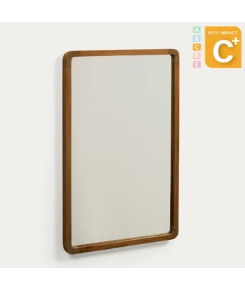 Miroir Shamel en bois de teck massif, Dim. 45 x 70 cm outlet