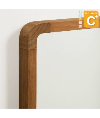 Miroir Shamel en bois de teck massif, Dim. 45 x 70 cm outlet