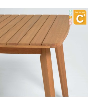 Table de jardin extensible Hanzel en bois d'eucalyptus, 183 x 100cm Dans la société mordern