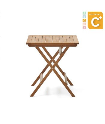 Table de jardin pliante Sadirar en bois d'acacia, Dim. 70 x 70 cm Dans la société mordern