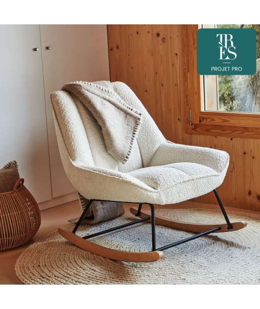 Fauteuil à bascule Marlina blanc en ligne des produits 