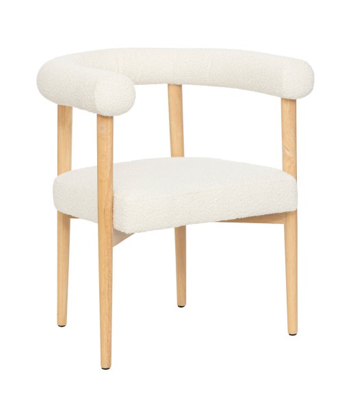 Fauteuil À Diner Adria Bouclette Blanc offre 