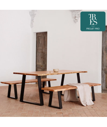 Table Alaia en bois d'acacia massif - 180 x 90 cm de la marque