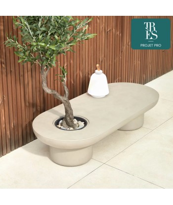 Table basse de jardin Taimi en ciment Ø 140 x 60cm de l' environnement