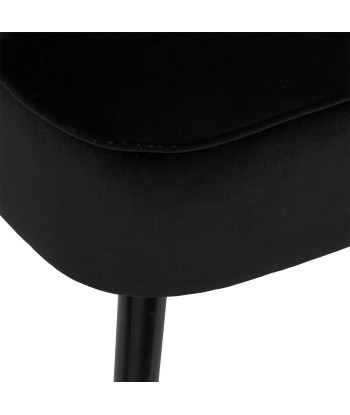 Fauteuil En Velours Naova Noir solde